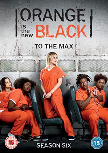 Orange Is The New Black" Season 6 DVD cover with prisoners in orange jumpsuits.