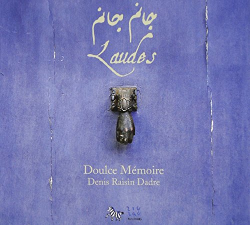 "Blue album cover with door knocker and yellow and white text."