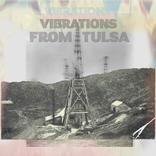 CD cover: black and white photo of oil derricks and radio towers.