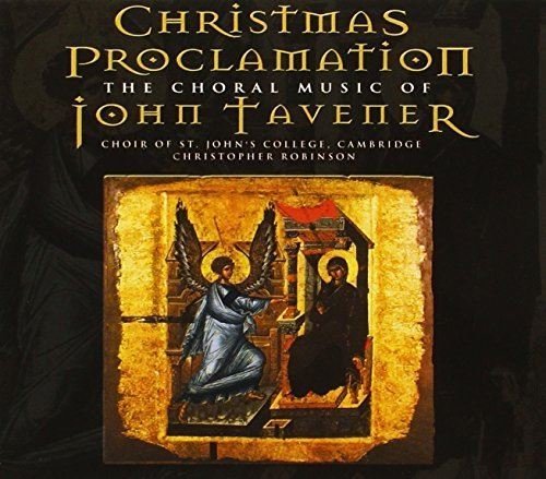"CD cover featuring an icon of an angel and a kneeling figure."
