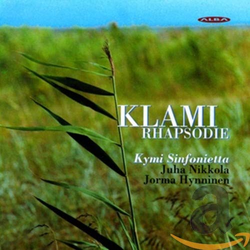 CD cover for Klami’s “Rhapsodie” with a grassy field background.