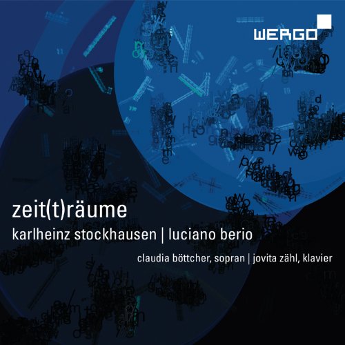 "Blue and black abstract CD cover with white text and clock parts design."