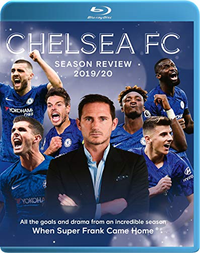 Chelsea FC 2019/20 season review Blu-ray cover with players and Frank Lampard.
