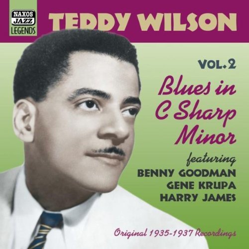 CD cover featuring portrait of jazz pianist Teddy Wilson, 1935-1937 recordings.