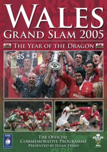 Red and green DVD cover featuring rugby players and a trophy.