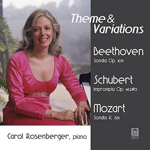 "CD cover featuring a woman in pink sitting at a piano."
