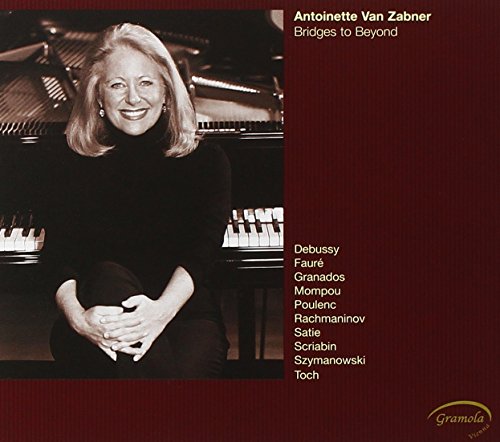 CD cover featuring pianist Antoinette Van Zabner seated at a grand piano.