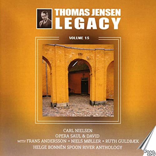 CD cover for “Thomas Jensen: Legacy” featuring an arched yellow building.