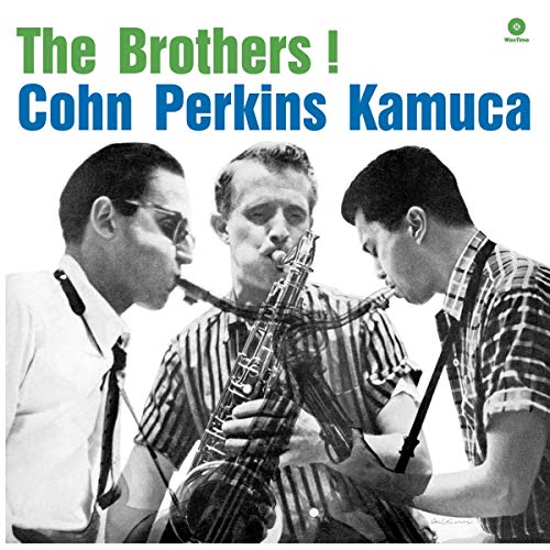 Black and white photo of three jazz musicians with instruments.