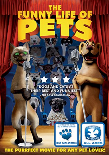 DVD cover for "The Funny Life of Pets" featuring cartoon animals.