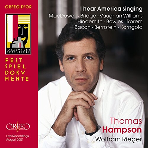 CD cover featuring portrait of Thomas Hampson, red and yellow design.