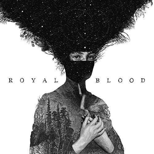 Black and white album cover featuring a masked figure with a forest base.