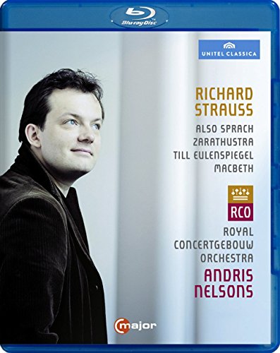 Blue-ray disc case with a man and text on a white background.