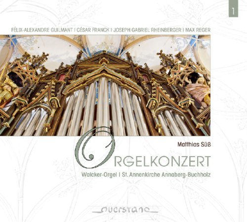 Ornate gold organ pipes inside St. Annenkirche, Annaberg-Buchholz, Germany.