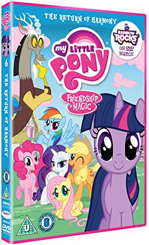 "My Little Pony DVD case featuring cartoon ponies and a large purple pony."