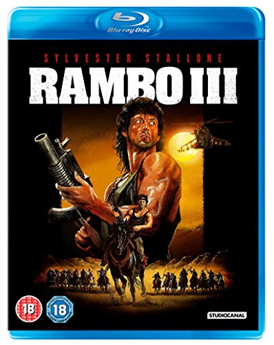 Rambo Part III Blu-ray cover featuring Sylvester Stallone with a machine gun.