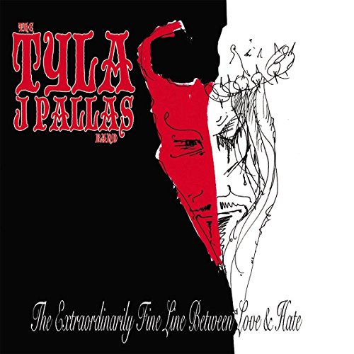 CD cover: black and white sketch of a face, red accent, band name "Tula".