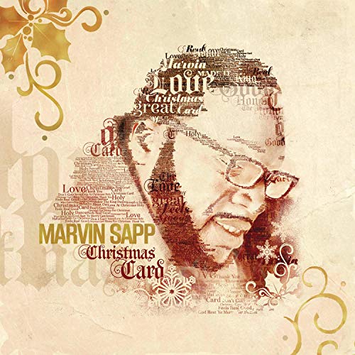 Marvin Sapp "Christmas Card" CD cover with portrait and text overlay.