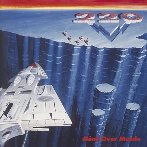 CD cover: futuristic landscape with spaceship, figures, and large numbers "220V".