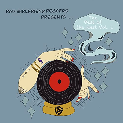 CD cover art: hand holding a vinyl record with starbursts.