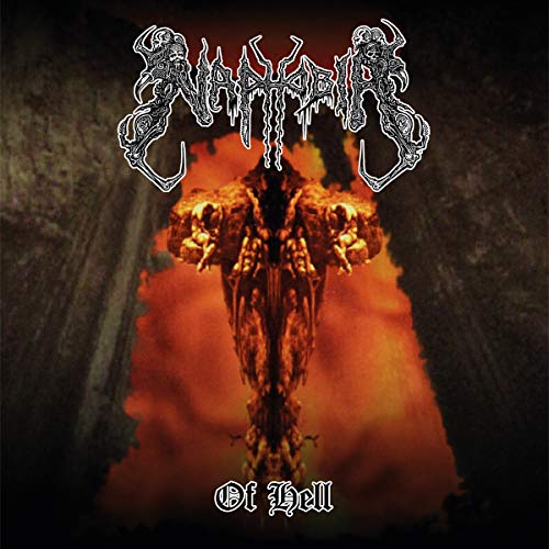 Dark album cover with band logo "Naphobia" and fiery, demonic imagery.