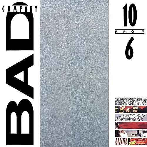 Bad Company “10 From 6” vinyl record cover, textured gray and black.