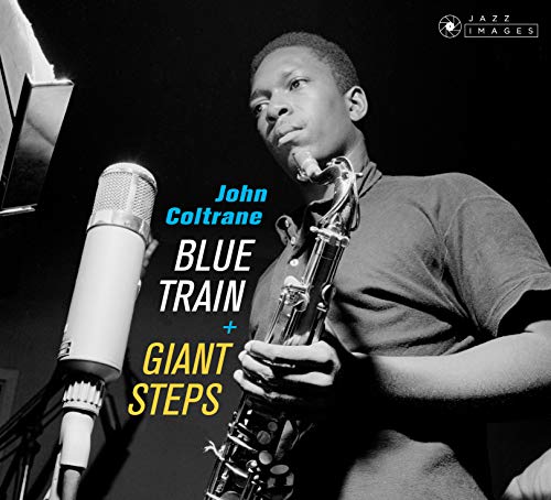 John Coltrane album cover featuring the musician with his saxophone.