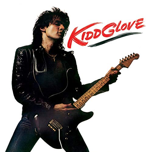 Man playing electric guitar on album cover for Kidd Glove.