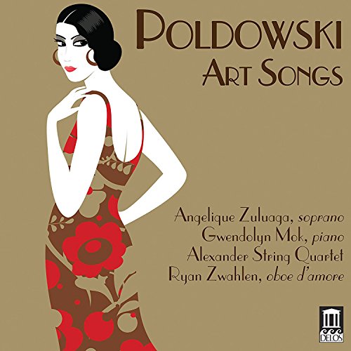 "Album cover featuring an illustrated woman in a floral dress against a brown background."