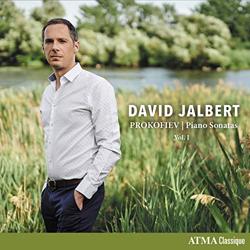 CD cover featuring pianist David Jalbert in a grassy landscape.