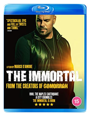 Blu-ray case for "The Immortal" with a man in a leather jacket.