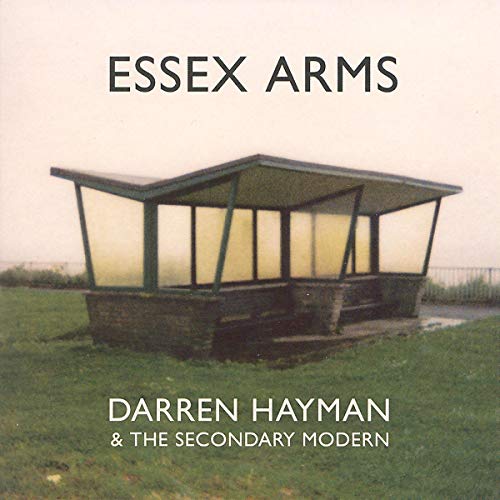 CD cover featuring a green and grey modernist building on grass.