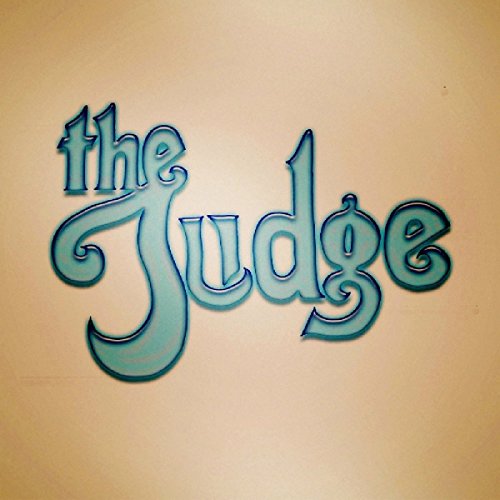 CD cover with teal, swirling script reading "the Judge.