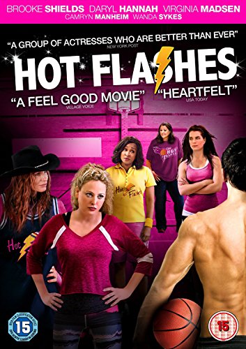 DVD cover for "Hot Flashes" featuring five women and a basketball.