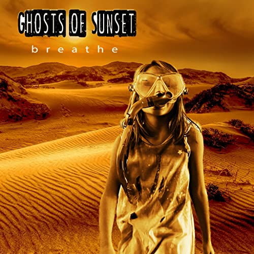 CD cover: girl with snorkel in a desert landscape.