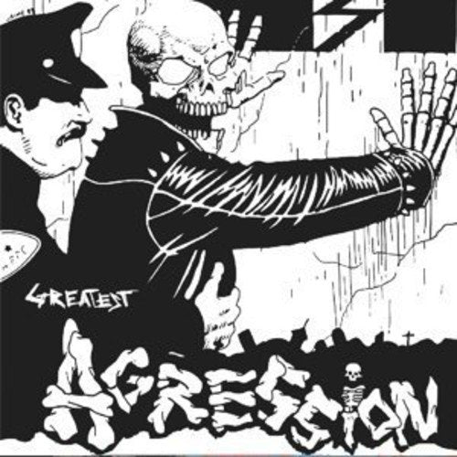 Black and white vinyl album cover featuring a police officer and a skeleton.