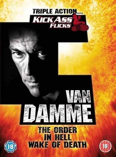 DVD cover featuring Jean-Claude Van Damme with fiery orange and yellow background.