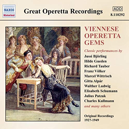 CD cover: painting of performers in ornate costumes, operetta title.