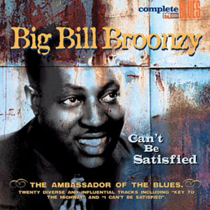 "CD cover with a black-and-white portrait of Big Bill Broonzy against a distressed background."