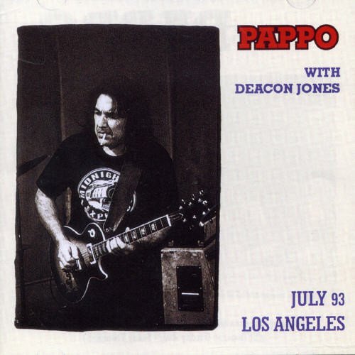 CD cover featuring a man playing a guitar, text “Pappo” and “July 93”.