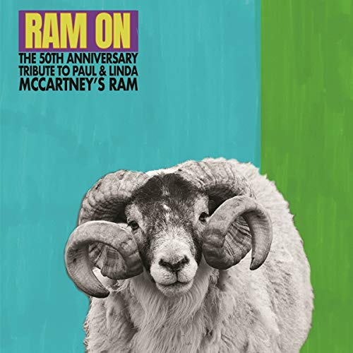 Ram On" CD cover featuring a white ram against a blue and green background.
