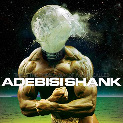 Album cover: muscular figure with a cracked lightbulb for a head.