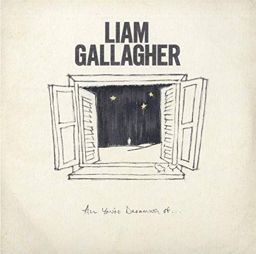Liam Gallagher album cover: sketched window open to a starry night.