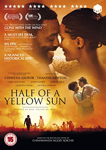 DVD cover for "Half Of A Yellow Sun" featuring a couple embracing.