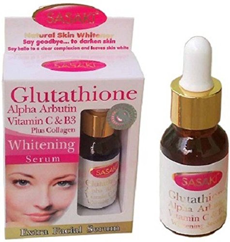 2 Peices Sasaki Skin Whitening Serum, Glutathione, Alpha Arbutin,Vitamin C, Collagen 15 ML