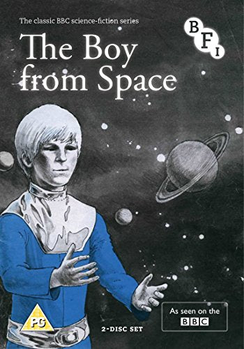 DVD cover for "The Boy from Space" featuring a boy in a blue spacesuit.