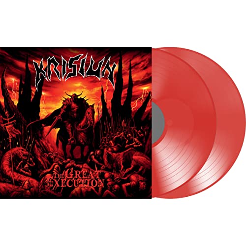 Krisiun album "The Great Execution" vinyl record, red color.
