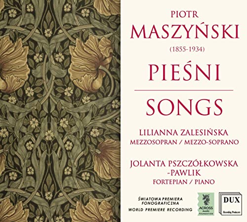 CD cover for “Songs” by Maszynski, featuring floral art nouveau design.