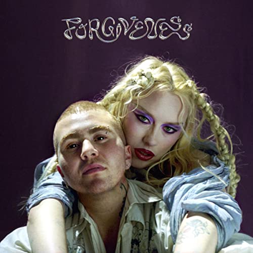 Girlpool album cover: two people with dramatic makeup embrace closely.
