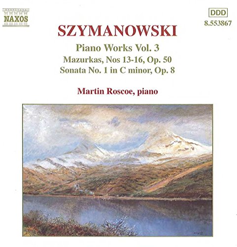 CD cover for Szymanowski’s Piano Works Vol. 3, featuring a mountain landscape.
